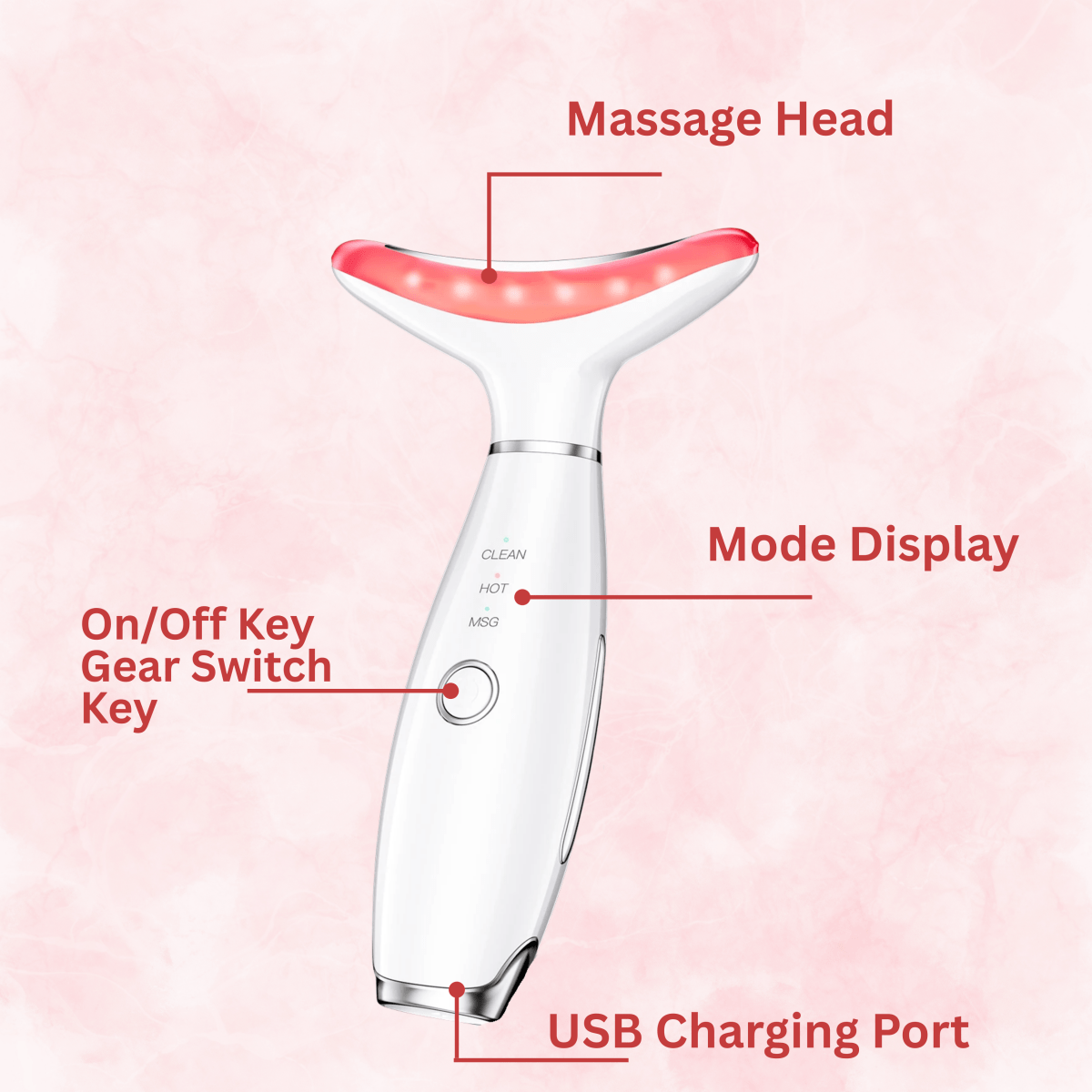 3 - in - 1 Face and Neck Massager - Dermovia™