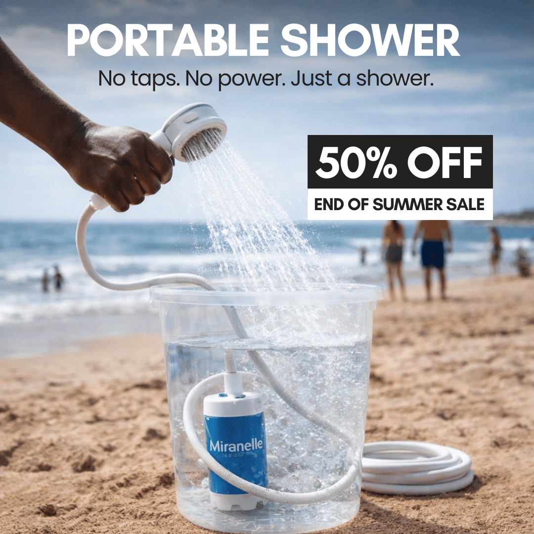 A Portable Shower Strong Enough to Actually Rinse Off Sand, Salt, and Sweat. - Miranelle™