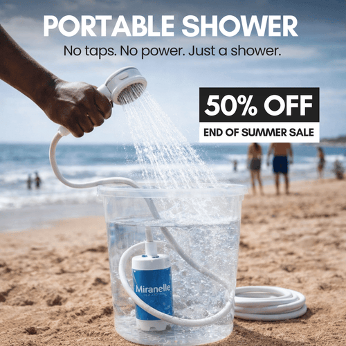 A Portable Shower Strong Enough to Actually Rinse Off Sand, Salt, and Sweat. - Miranelle™