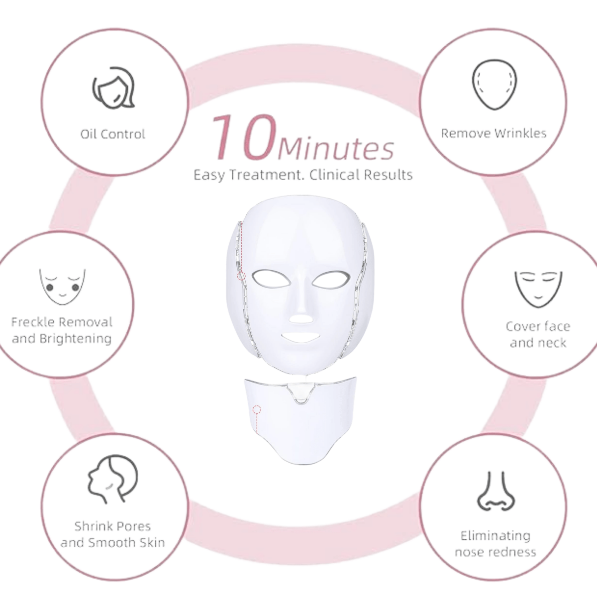 LED Face and Neck Mask - Dermovia™