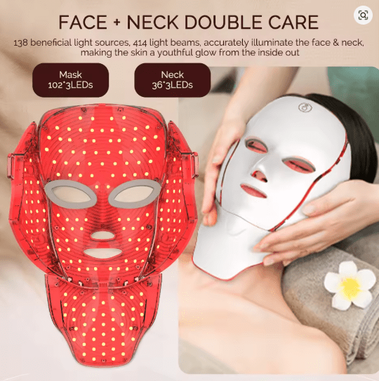 LED Face and Neck Mask - Dermovia™